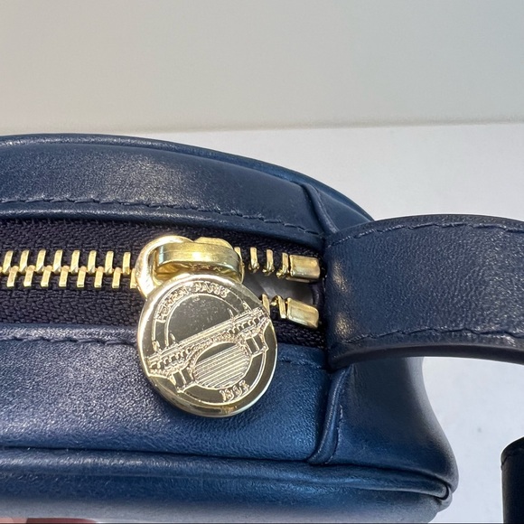 Perrin Leather Wristlet with Gold Hardware Blue - Picture 5 of 7